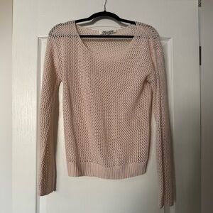 Blush Colored Cream Knit Sweater